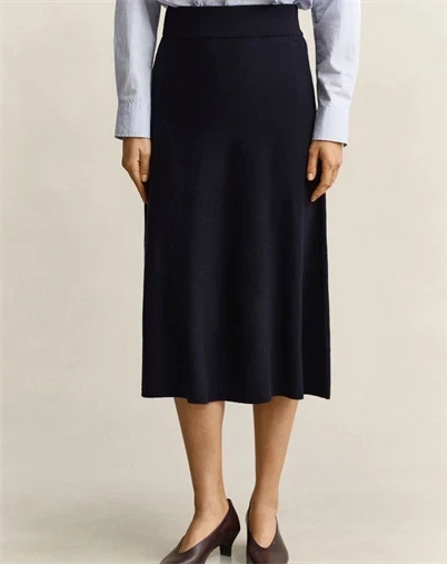 Gant - Superfine Lambwool Nederdel - Evening Blue